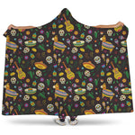 Cartoon Cinco de Mayo Pattern Print Hooded Blanket