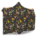 Cartoon Cinco de Mayo Pattern Print Hooded Blanket