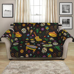 Cartoon Cinco de Mayo Pattern Print Loveseat Protector