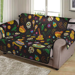 Cartoon Cinco de Mayo Pattern Print Loveseat Protector