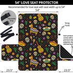 Cartoon Cinco de Mayo Pattern Print Loveseat Protector