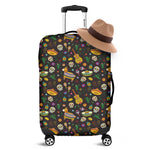 Cartoon Cinco de Mayo Pattern Print Luggage Cover