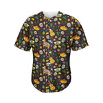 Cartoon Cinco de Mayo Pattern Print Men's Baseball Jersey