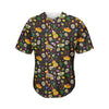 Cartoon Cinco de Mayo Pattern Print Men's Baseball Jersey