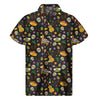 Cartoon Cinco de Mayo Pattern Print Men's Short Sleeve Shirt