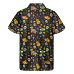 Cartoon Cinco de Mayo Pattern Print Men's Short Sleeve Shirt