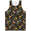 Cartoon Cinco de Mayo Pattern Print Men's Tank Top