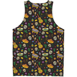 Cartoon Cinco de Mayo Pattern Print Men's Tank Top