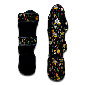 Cartoon Cinco de Mayo Pattern Print Muay Thai Shin Guard