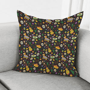 Cartoon Cinco de Mayo Pattern Print Pillow Cover