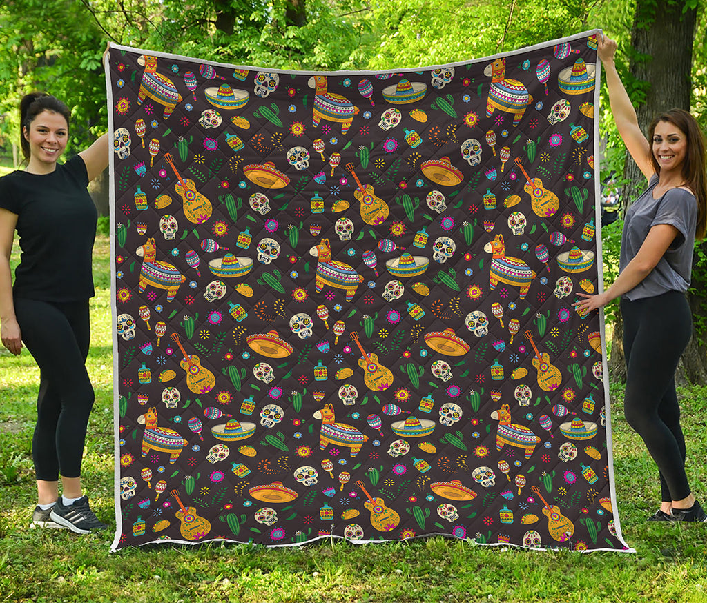 Cartoon Cinco de Mayo Pattern Print Quilt