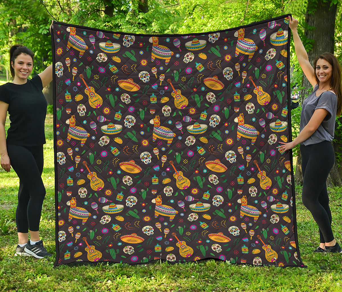 Cartoon Cinco de Mayo Pattern Print Quilt