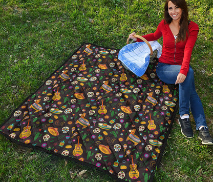 Cartoon Cinco de Mayo Pattern Print Quilt