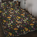 Cartoon Cinco de Mayo Pattern Print Quilt Bed Set