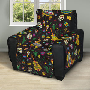 Cartoon Cinco de Mayo Pattern Print Recliner Protector