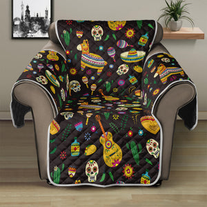 Cartoon Cinco de Mayo Pattern Print Recliner Protector