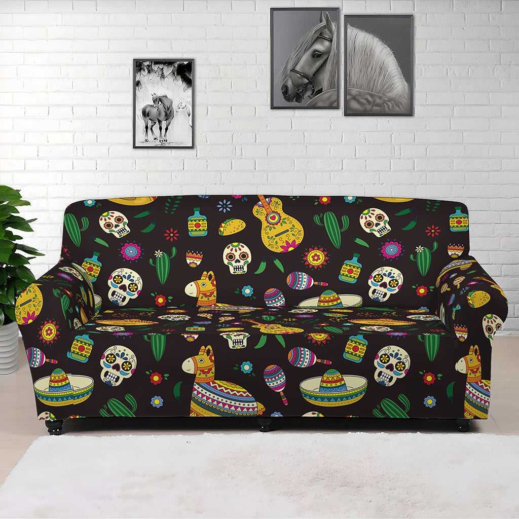 Cartoon Cinco de Mayo Pattern Print Sofa Cover