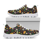 Cartoon Cinco de Mayo Pattern Print White Sneakers