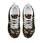 Cartoon Cinco de Mayo Pattern Print White Sneakers