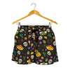 Cartoon Cinco de Mayo Pattern Print Women's Shorts