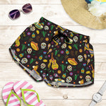 Cartoon Cinco de Mayo Pattern Print Women's Shorts