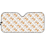 Cartoon Corgi Pattern Print Car Sun Shade