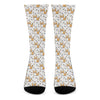 Cartoon Corgi Pattern Print Crew Socks