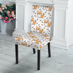 Cartoon Corgi Pattern Print Dining Chair Slipcover