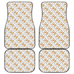 Cartoon Corgi Pattern Print Front and Back Car Floor Mats