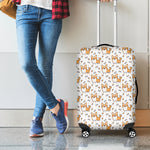 Cartoon Corgi Pattern Print Luggage Cover