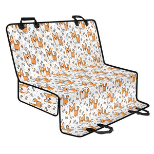 Cartoon Corgi Pattern Print Pet Car Back Seat Cover