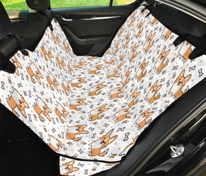 Cartoon Corgi Pattern Print Pet Car Back Seat Cover