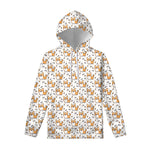 Cartoon Corgi Pattern Print Pullover Hoodie