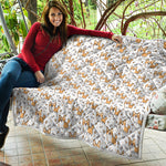 Cartoon Corgi Pattern Print Quilt