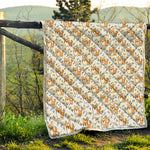 Cartoon Corgi Pattern Print Quilt