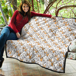 Cartoon Corgi Pattern Print Quilt