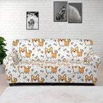 Cartoon Corgi Pattern Print Sofa Cover