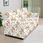 Cartoon Corgi Pattern Print Sofa Cover