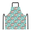 Cartoon Cow And Daisy Flower Print Apron