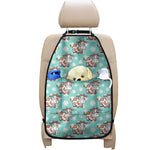 Cartoon Cow And Daisy Flower Print Car Seat Organizers