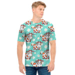 Cartoon Cow And Daisy Flower Print Men's T-Shirt