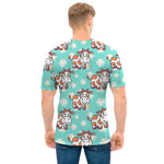 Cartoon Cow And Daisy Flower Print Men's T-Shirt