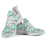 Cartoon Cow And Daisy Flower Print Mesh Knit Shoes GearFrost