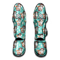 Cartoon Cow And Daisy Flower Print Muay Thai Shin Guards