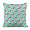 Cartoon Cow And Daisy Flower Print Pillow Cover