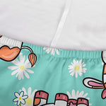 Cartoon Cow And Daisy Flower Print Sofa Cover