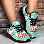 Cartoon Cow And Daisy Flower Print Sport Shoes GearFrost