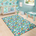 Cartoon Cupcake Pattern Print Area Rug