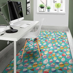 Cartoon Cupcake Pattern Print Area Rug