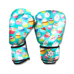 Cartoon Cupcake Pattern Print Boxing Gloves